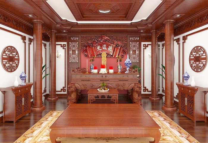 BỐ TRÍ PHÒNG THỜ, BÀN THỜ HỢP PHONG THỦY